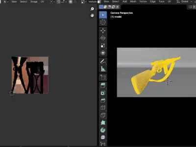 Low Poly Stylized Rifle 3D Model - Game Ready Low-poly 3D model