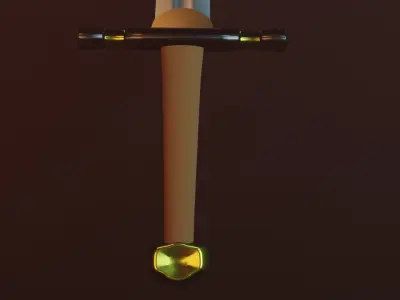 Regular one hand sword 3D model
