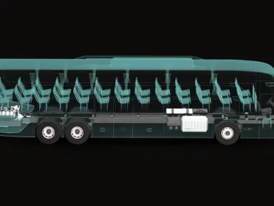 Bus X-ray 3D model