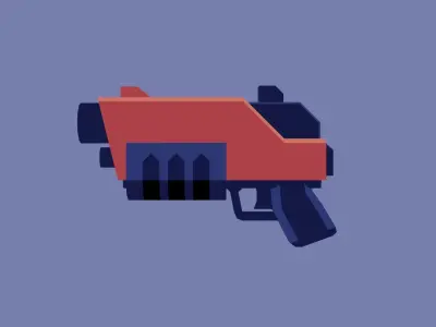 Toony Series - Stylized SciFi Gun Free low-poly 3D model