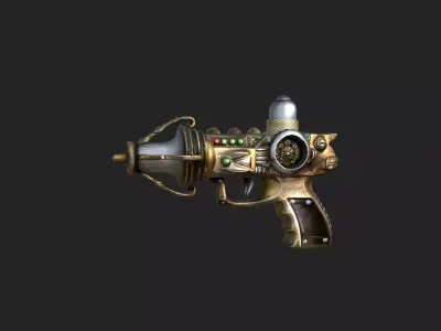 Pistol 3D Model 001 Free low-poly 3D model