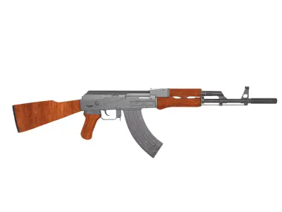 AK-47 Low-poly 3D model shop