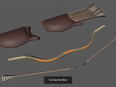 Medieval Bows and Crossbows 3D Model Collection