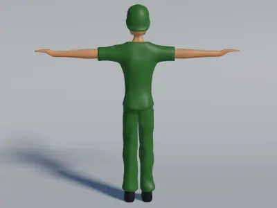 Soldier character for game ANIMATIONS INCLUDED Free 3D model