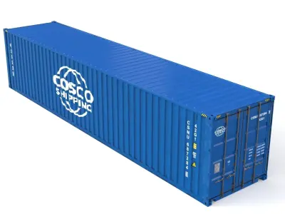 40 feet COSCO standard shipping container 3D model
