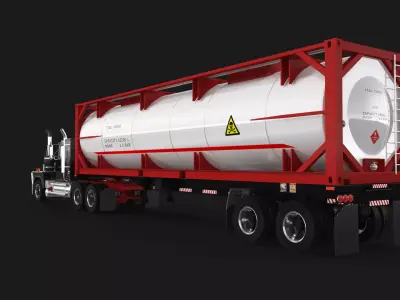 Super-Liner ISO Tank Trailer 3D model