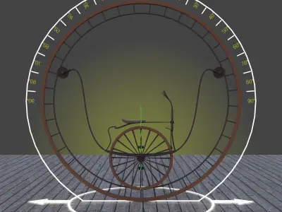 Classic Monowheel Low-poly 3D model