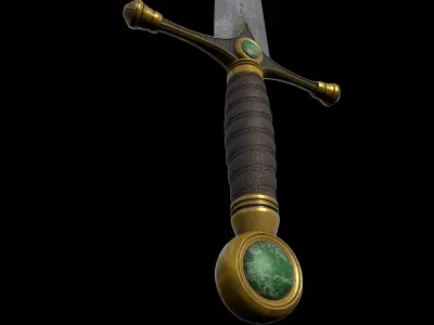 Medieval sword  Low-poly 3D model purchase