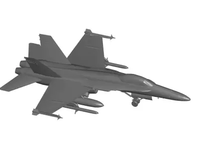 McDonnell Douglas F-18 3D model