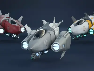 Stylized Star Fighter 3D model