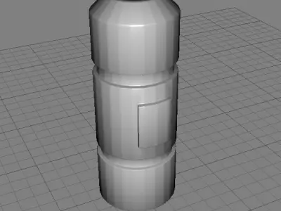 Sci-fi barrel Low-poly 3D model 8