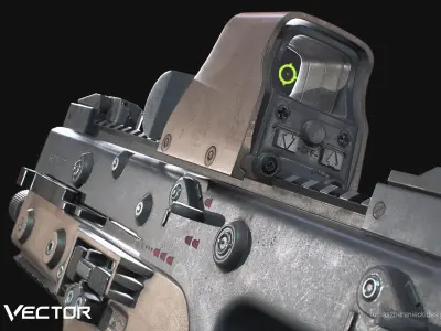 Kriss Vector Game ready model Low-poly 3D model