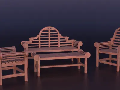 Marlborough furniture set 3D model