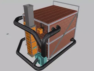 Oven dryer Free 3D model