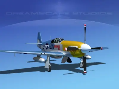 North American P-51B Lady Liberty 3D model