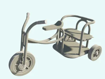 Weplay Tuk Tuk Kid Bicycle Children bike 3D model
