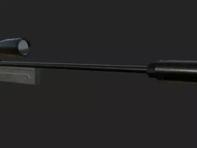 AWM Sniper-Rifle Low Poly 3D Model Low-poly 3D model