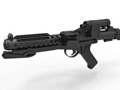 Stormtrooper Blaster E-11 from the movie Star Wars 3D model