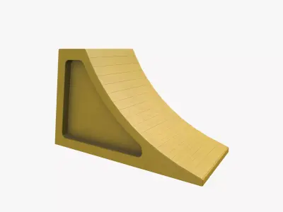 Vehicle chock Low-poly 3D model