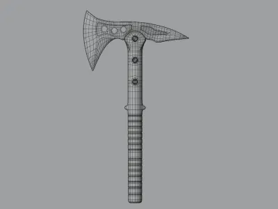 Axe collections Low-poly 3D model