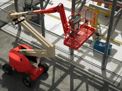  JLG Articulating Boom Lift Red 