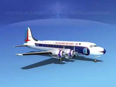 Douglas DC-4 Eastern Airlines 2 3D model