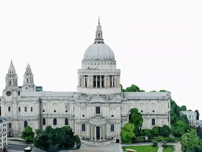 St Pauls Cathedral Low-poly 3D model
