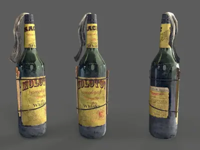 Molotov Cocktail Low-poly 3D model get