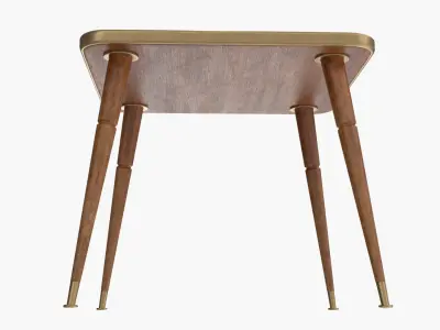 Wooden Table 3D model 10