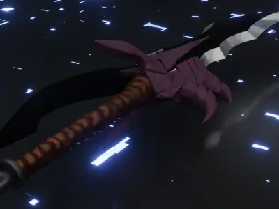 Knight Slayer And Kasakas Fang Low-poly 3D model