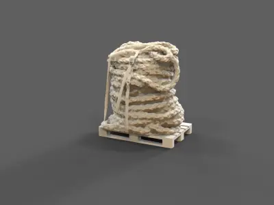 Rope on pallet  3D Scan 3D print model