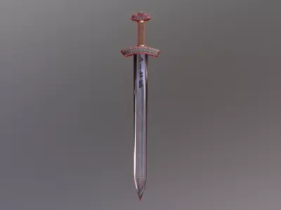 Viking Sword 02 Low-poly 3D model
