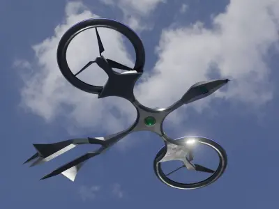 D2 Mosquito Drone Low-poly 3D model