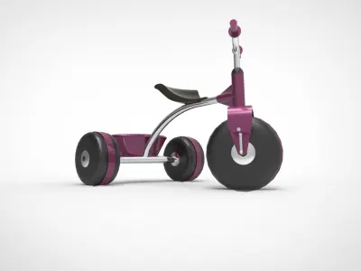 Kids Bicycle Low-poly 3D model purchase