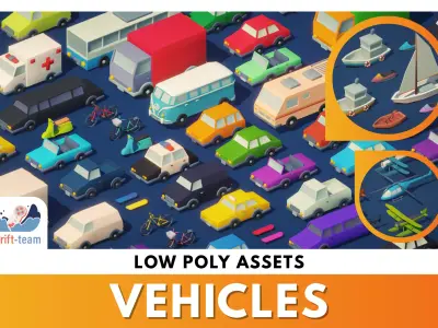 Vehicles Pack - Low Poly Assets Low-poly 3D model