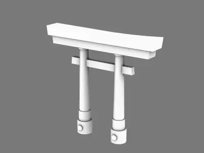Cyber Samurai Back Pack Add On Shinto Arch A 3D print model