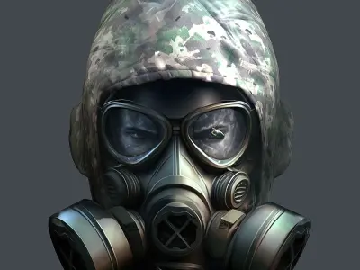 Helmet 3d model military combat Military Low-poly Low-poly 3D model 38