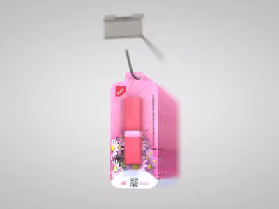 Card 04 Batton Red 3D model