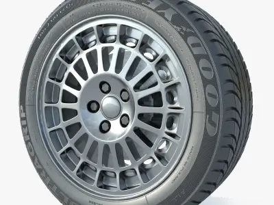 wheel Rim Tire 19 3D model