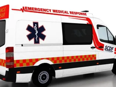 Mercedes Benz Sprinter L2H2 2009 Singapore Ambulance 3D model