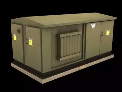 Electrical Transformer low poly for games and VR Low-poly 3D model