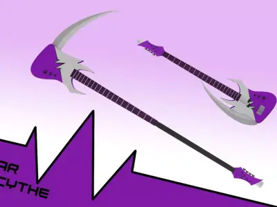 Guitar Scythe 3D model