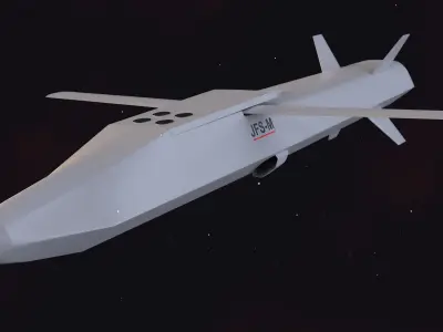 JFS-M  Joint Fire Support Missile  Low-poly 3D model