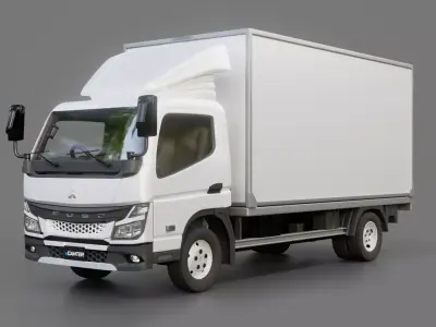Mitsubishi Fuso Canter e City Box Truck 3D model