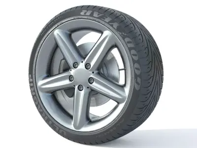 wheel Rim Tire 21 3D model