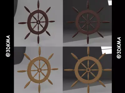 Ship wheel 1 3D model