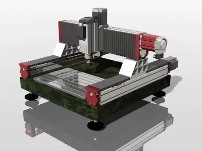3D cnc servo machine 3D model