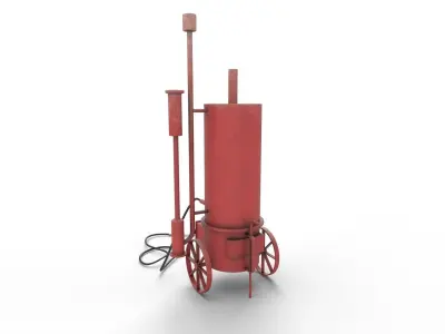 Carbide Welding Tank Low-poly 3D model
