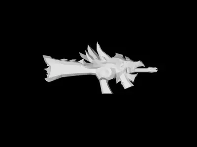 Frozen Bone Rifle Low-poly 3D model