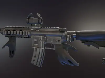 Helping Hands Attachments Low-poly 3D model